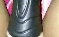 الهواة في سن المراهقة زوجين اسلوب هزلي. غنيمة كبيرة خشب الأبنوس.