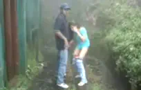 ابنتي مع غنيمة فات الملاعين ديك كبيرة في غرفة الفندق.