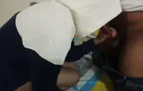 Bbw صديقة يعطي اللسان لطيف على الكاميرا.